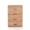 cassettiera in legno moderna rovere quercia vista frontale