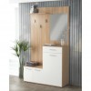 Mobile ingresso appendiabiti con specchio colore "Rovere/Bianco" con 1 cassetto, 3 ganci e 3 ante Totò Piccinni