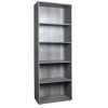 Libreria in legno cemento vista diagonale