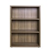 Vista frontale Libreria design in legno colore Noce Brera con 2 ripiani modello Bali Totò Piccinni