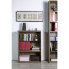 Vista ambientata Libreria in legno colore Noce Brera con 2 ripiani modello Bali Totò Piccinni