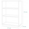 Specifica dimensioni Libreria in legno colore Cemento con 3 vani modello Toronto Totò Piccinni