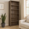 Vista ambientata Libreria in legno colore Noce Brera con 6 vani modello Bali Totò Piccinni
