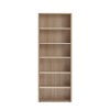 Vista frontale Libreria in legno colore Rovere Miele 5 ripiani modello Toronto Totò Piccinni