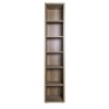 Vista frontale Libreria design moderno in legno colore Noce Brera con 6 vani modello Bali Totò Piccinni
