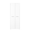 Vista frontale Armadio camera da letto in legno colore Bianco Laccato 2 ante e 6 vani modello Toronto Totò Piccinni