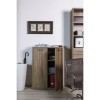 Vista ambientata Mobile contenitore  in legno colore Noce Brera con 2 ante e 2 ripiani modello Bali Totò Piccinni