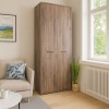Vista ambientata Armadio in legno colore Noce Brera con 2 ante e 6 vani modello Bali Totò Piccinni