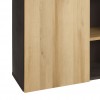 Dettaglio libreria in legno colore "Rovere/Cemento" 1 anta e 2 ripiani modello Sydney Totò Piccinni