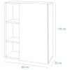 Specifica dimensioni libreria in legno colore "Rovere/Cemento" 1 anta e 2 ripiani modello Sydney Totò Piccinni