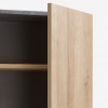Dettaglio Libreria in legno colore "Rovere/Cemento" 1 anta e 5 ripiani modello Sydney Totò Piccinni