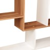 Dettaglio Libreria moderna in Legno colore "Bianco Caldo/Noce Chiaro" scaffale a cubi 8 Ripiani Totò Piccinni