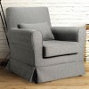 poltrona design country in tessuto imbottita completamente sfoderabile