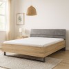 Vista ambientata Letto Matrimoniale Cemento/Rovere Artisan modello Sylva Totò Piccinni