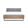Vista frontale Letto Matrimoniale Cemento/Rovere Artisan modello Sylva Totò Piccinni