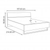 Specifica dimensioni Letto Matrimoniale Cemento/Rovere Artisan modello Sylva Totò Piccinni