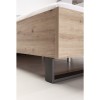 Dettaglio Letto matrimoniale design in legno colore "Cemento/Rovere Artisan" modello Sylva Totò Piccinni