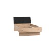 Letto moderno in legno con testiera imbottita colore Rovere Artisan modello Aura Totò Piccinni