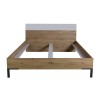 Letto Matrimoniale in legno 160x200 colore (Rovere Artisan/Grigio Laccato Lucido) modello Eden Totò Piccinni