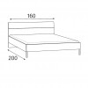 Specifica dimensioni Letto Matrimoniale 160x200 Cashmere modello Splendida Totò Piccinni