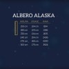 Dimensioni degli alberi di natale artificiali realistici in PE real touch innevati con fiocchi di neve Alaska Xone