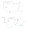 Specifica dimensioni Tavolo allungabile in legno colore Rovere Artisan con gambe in ferro Totò Piccinni