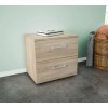 Comodino design moderno in legno colore Rovere con 2 cassetti Totò Piccinni