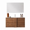 Mobile Bagno sospeso 80cm con specchiera colore "rovere mercure" modello Juno Totò Piccinni