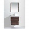 Vista frontale Set mobile bagno con 2 cassetti e lavabo sospeso 61cm modello Fauno Totò Piccinni