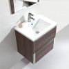 Vista dall'alto Set mobile bagno con 2 cassetti e lavabo sospeso 61cm modello Fauno Totò Piccinni