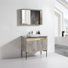 set mobile bagno con due ante con led e specchio design moderno