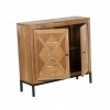 Vista diagonale Credenza madia in legno di Teak con 2 ante modello Steppa Totò Piccinni