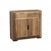 Vista diagonale Credenza in legno di Deriva con 2 ante e 2 cassetti modello Duna Totò Piccinni
