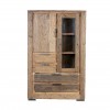 Vista frontale Credenza in legno di Deriva con 4 cassetti, 1 anta, 1 anta con vetro modello Duna Totò Piccinni