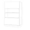 Specifica dimensioni Pensile  in legno colore "Bianco Laccato/Rovere Miele" con 1 anta in vetro modello Orbis Totò Piccinni