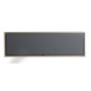 Vista frontale Pensile soggiorno in legno colore "Grigio Titanio/Rovere Miele" con 1 ribalta modello Lumen Totò Piccinni