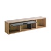 Pensile salotto in legno colore "Nero Chalet/Rovere Miele" 1 ribalta e 1 vano modello Kroma Totò Piccinni