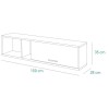 Specifica dimensioni Pensile in legno colore "Nero Chalet/Rovere Miele" 1 ribalta e 1 vano modello Kroma Totò Piccinni