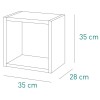 Specifica dimensioni Pensile in legno colore Rovere Miele 3 cubi modello Kroma Totò Piccinni