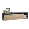 Vista ambientata Pensile da parete in legno colore "Rovere/Grigio Antracite" 1 anta e 1 vano modello Nova Totò Piccinni