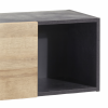 Dettaglio Pensile da parete in legno colore "Rovere/Grigio Antracite" 1 anta e 1 vano modello Nova Totò Piccinni