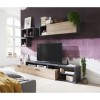 Vista ambientata Pensile soggiorno in legno colore "Rovere/Grigio Antracite" 1 anta e 1 vano modello Nova Totò Piccinni