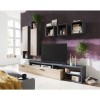 Vista ambientata Pensile soggiorno in legno colore "Grigio Antracite" 3 cubi modello Nova Totò Piccinni