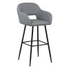 sgabello da cucina in similpelle imbottita con gambe in metallo
