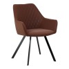 poltrona piccola in similpelle imbottita con gambe in metallo