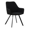 poltroncina in similpelle imbottita con gambe in metallo