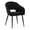 poltroncina in similpelle imbottita con gambe in metallo