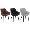 poltrona da ingresso imbottita in similpelle con gambe in metallo
