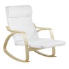 poltroncina moderna in tessuto imbottita con struttura in legno 