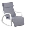 poltrona relax in tessuto imbottita con struttura in legno